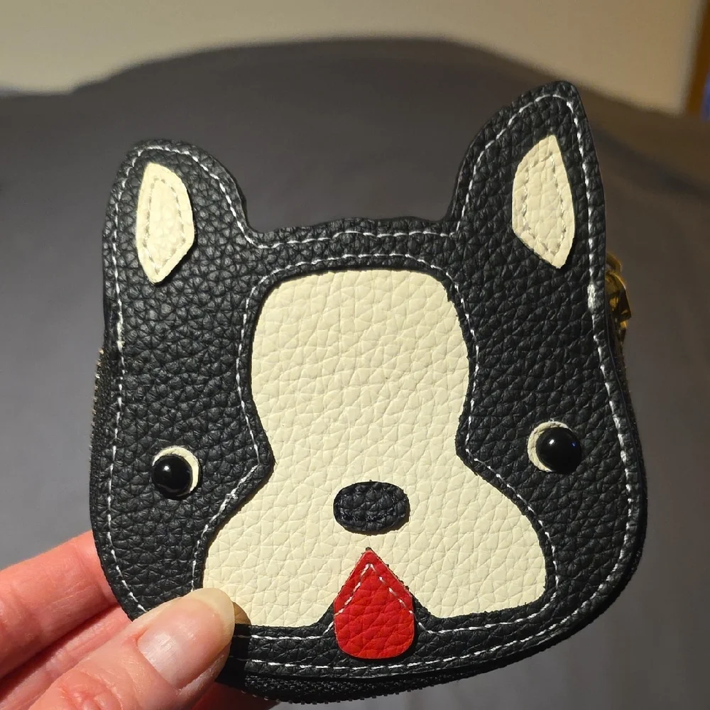 Boston Terrier Card Case- Black, White & Red
